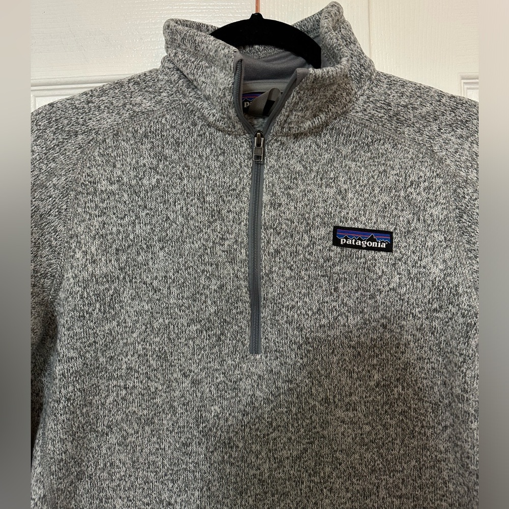 Patagonia Grey Better Sweater Quarter Zip Fleece, Small - Picture 2 of 7